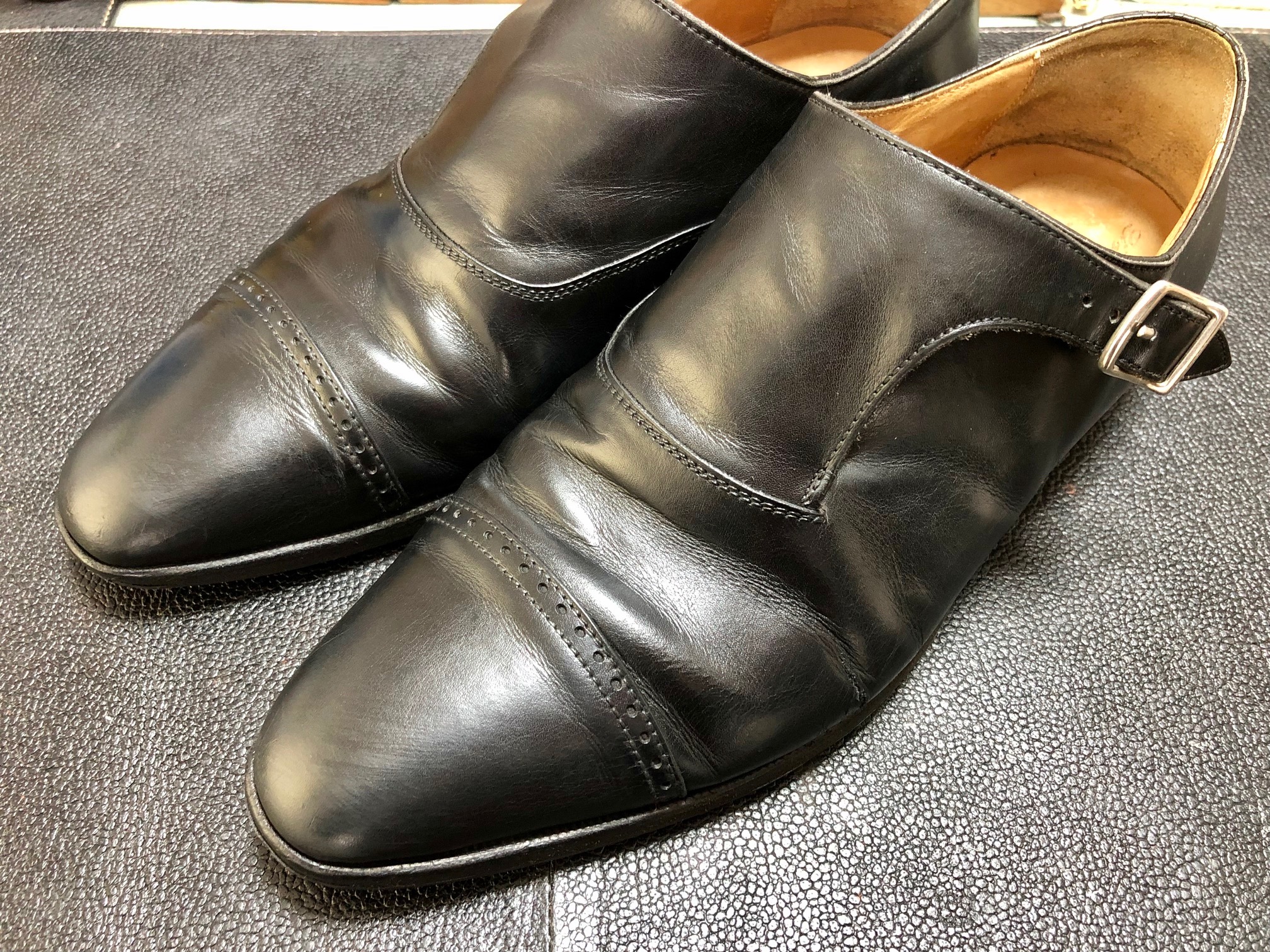 革靴　クラック　ひび割れ補修