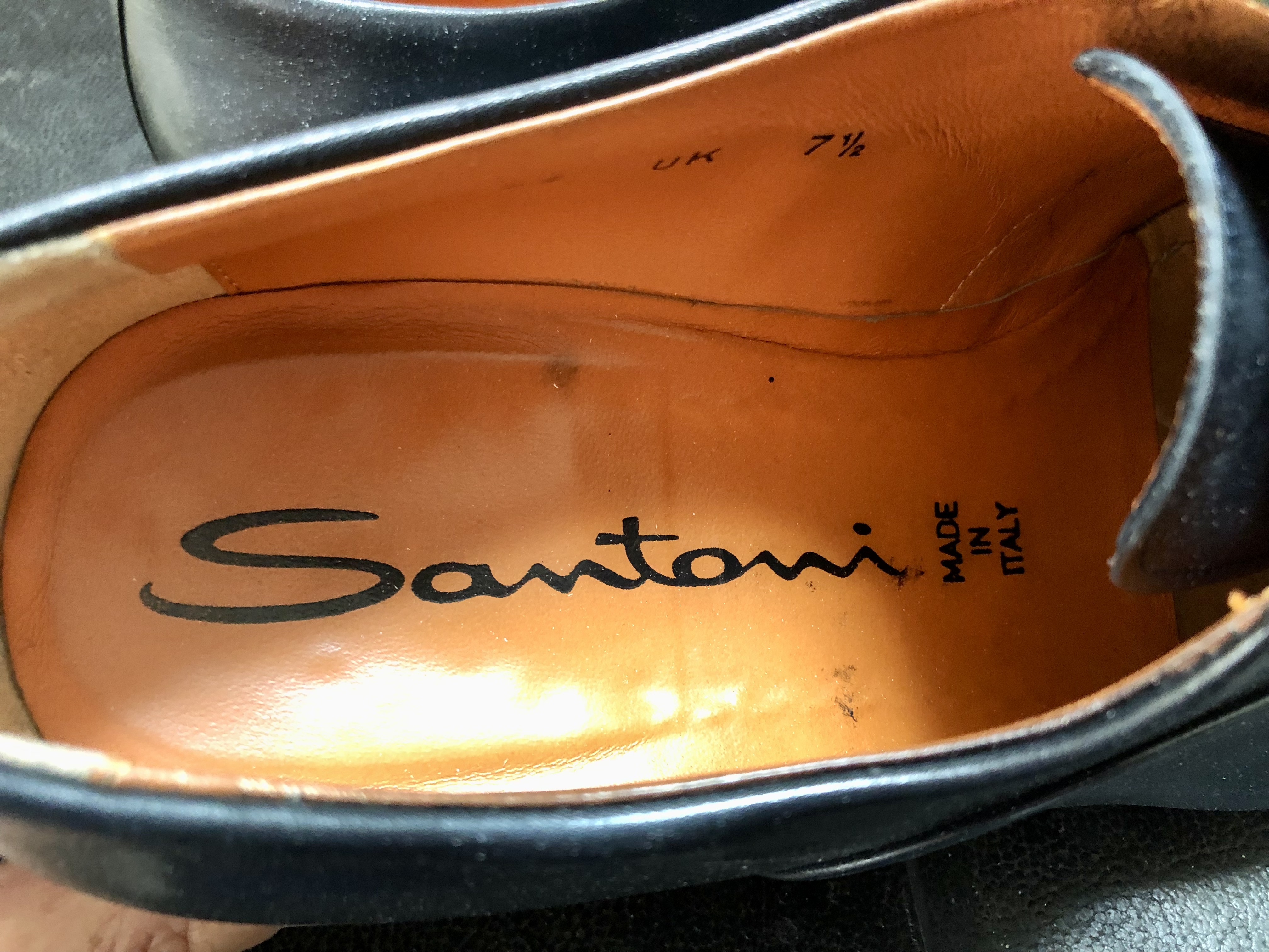 サントーニ　革靴　染め替え