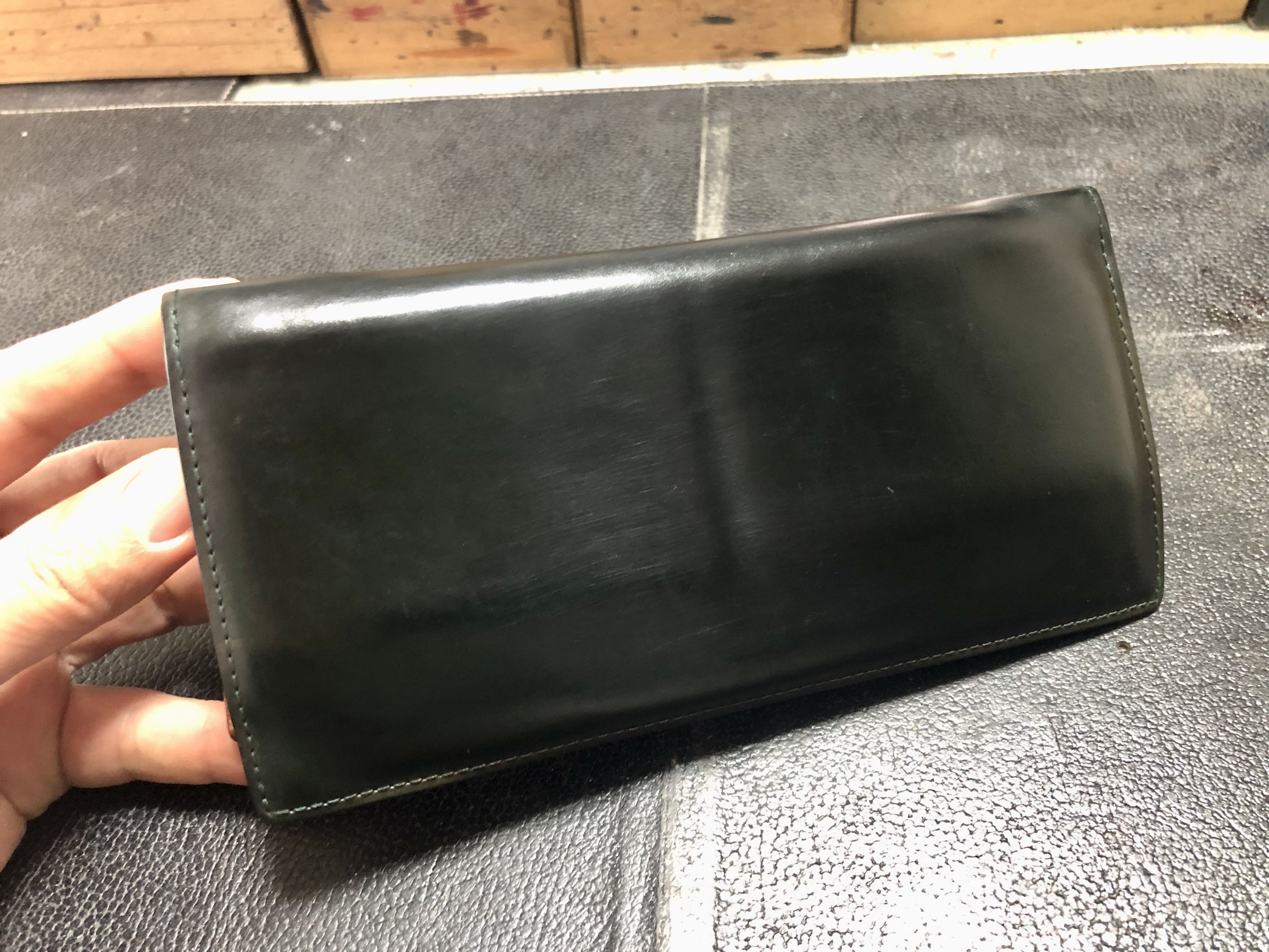 コードバン 財布 染め直し