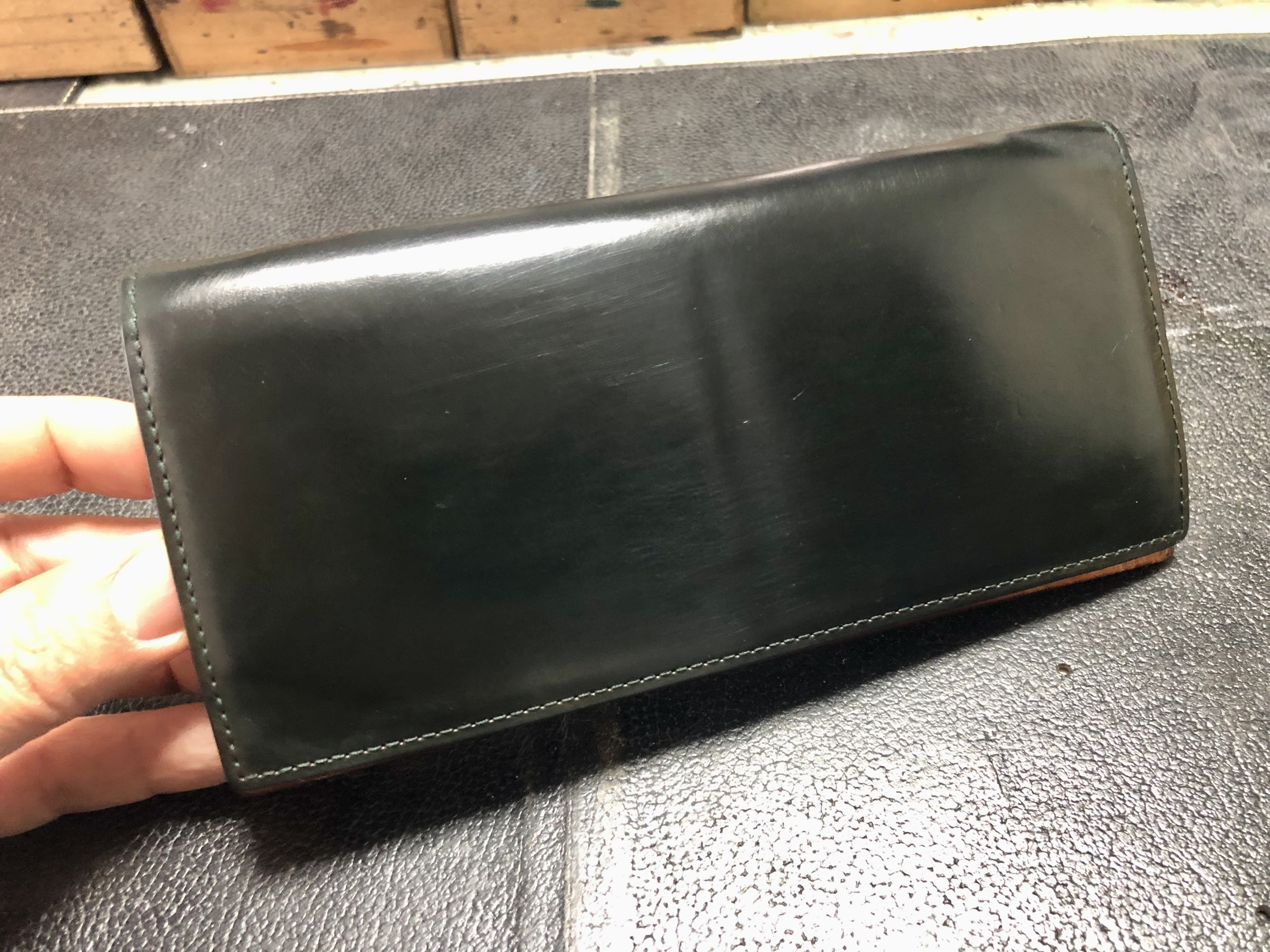 コードバン 財布 染め直し