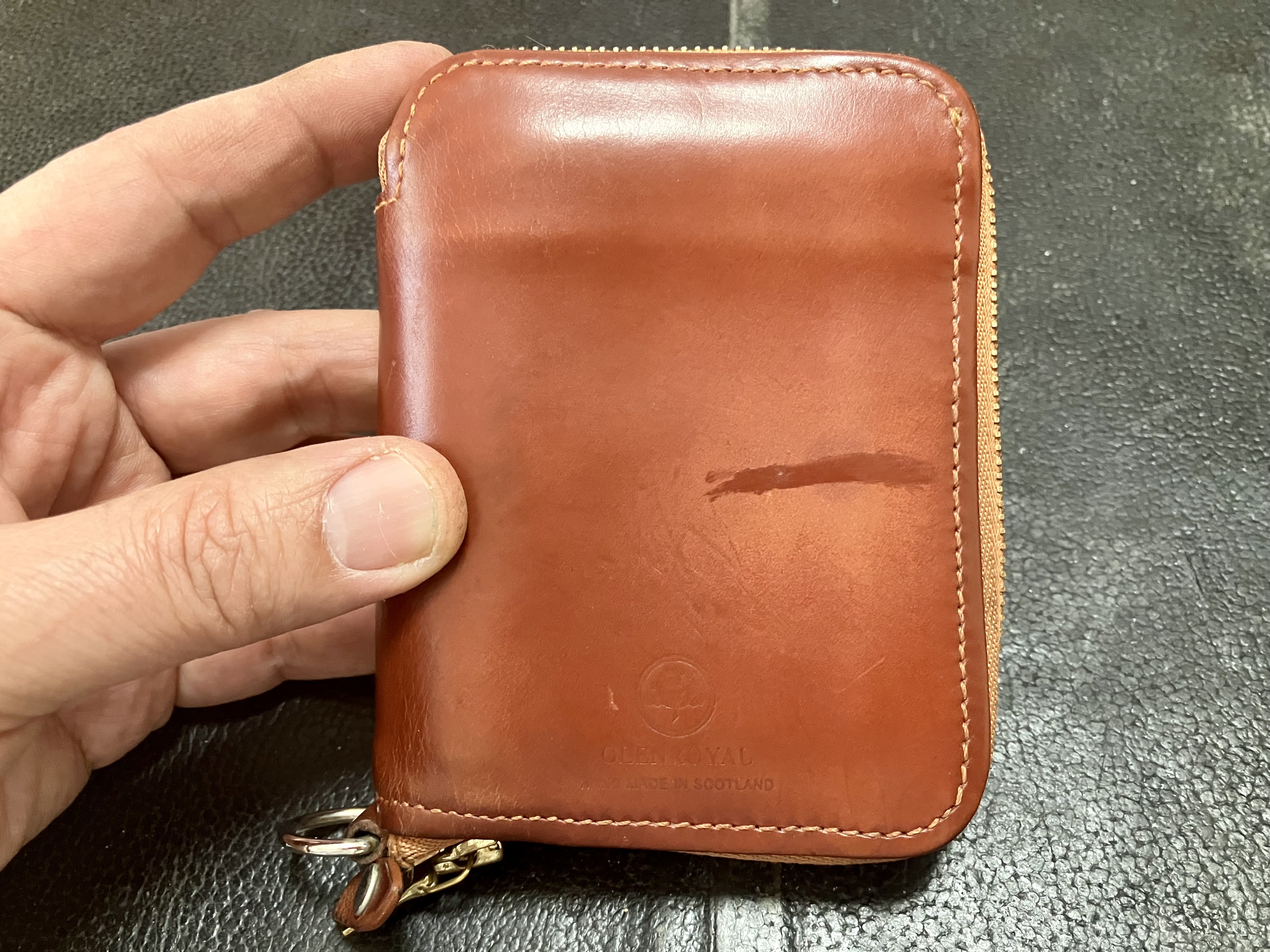 財布 染め直し シミ落とし