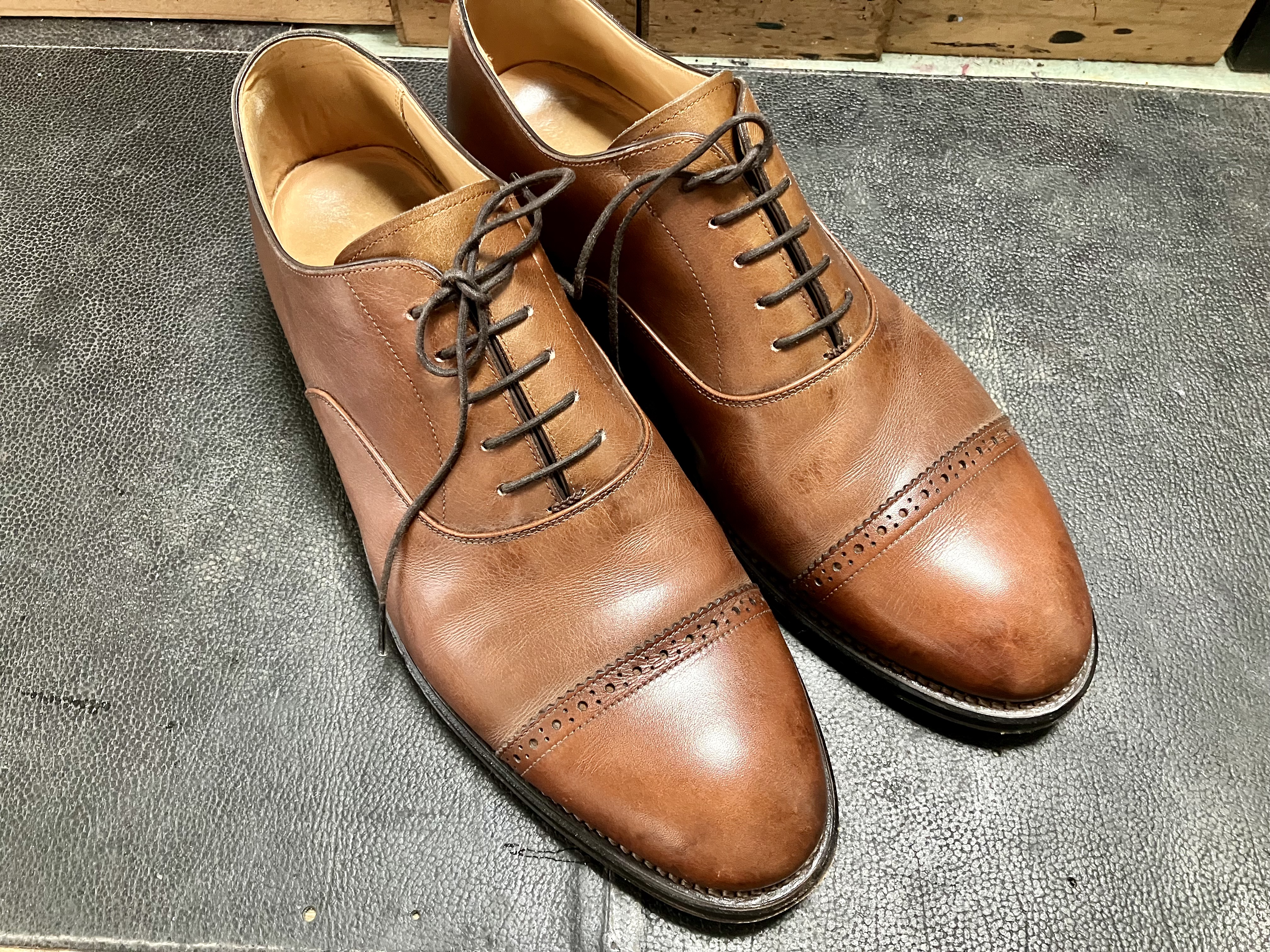 革靴　染め替え　ビスポークシューズ