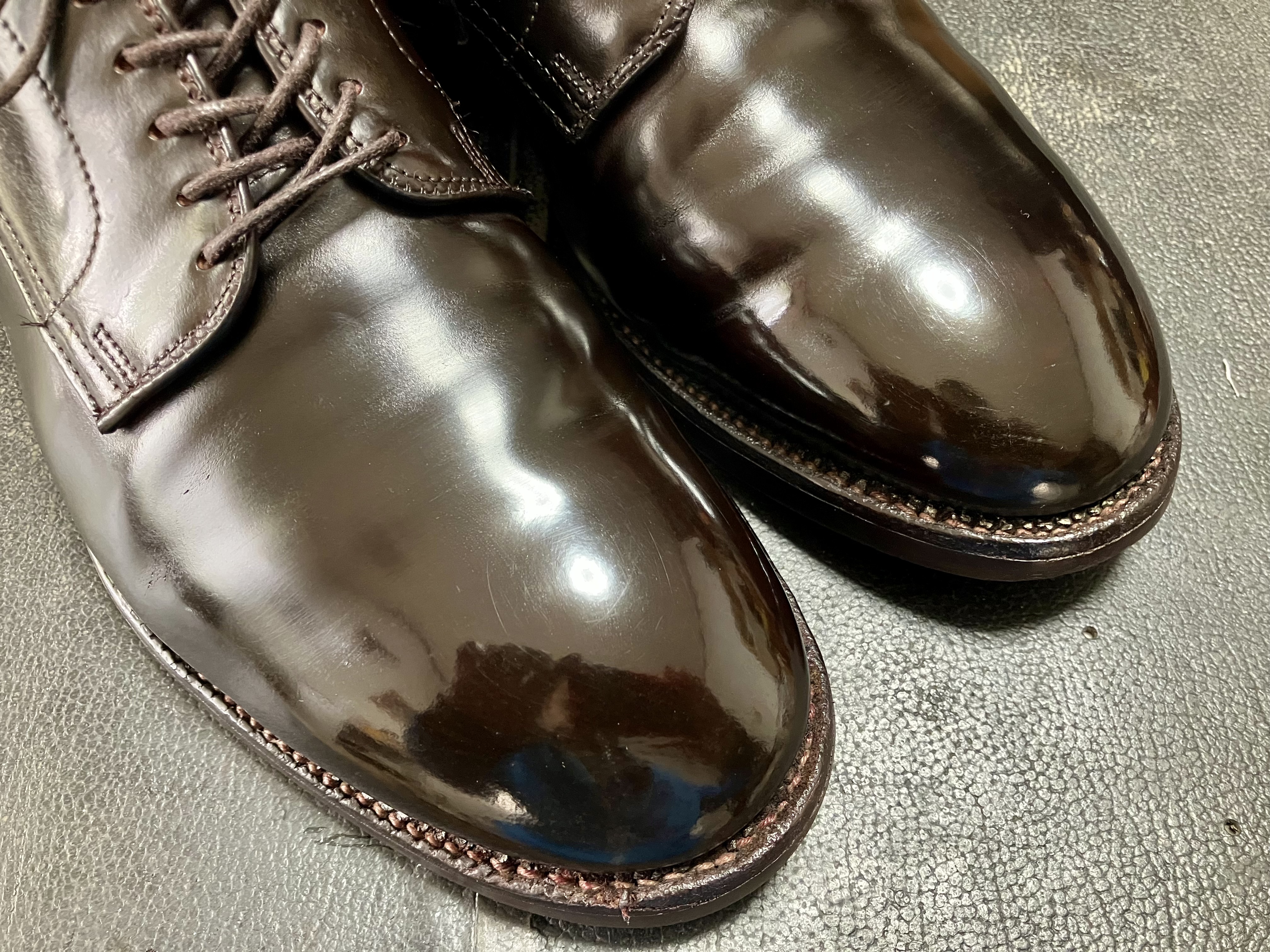 コードバン　染め直し　バーガンディ