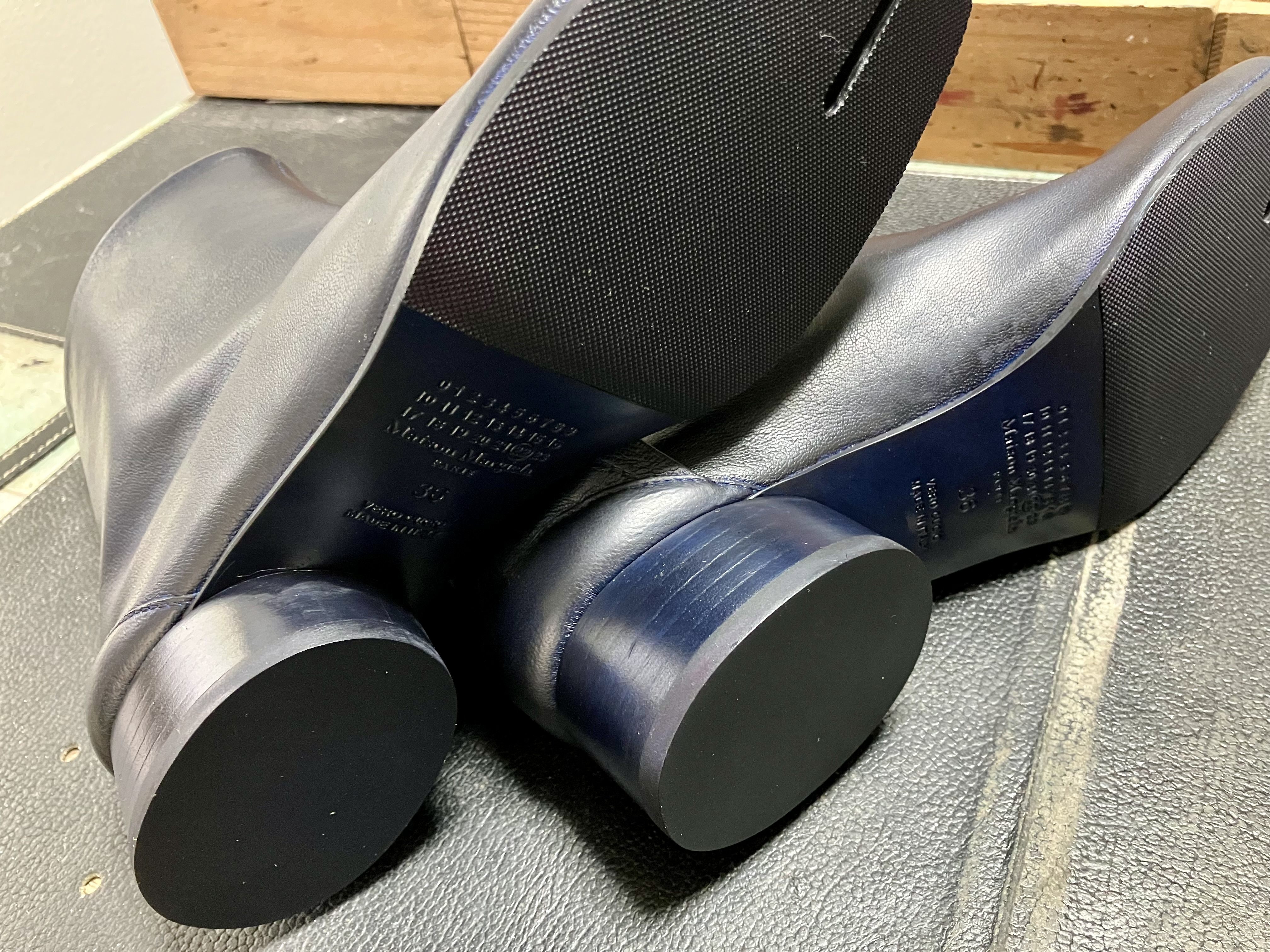 婦人靴　ショートブーツ　染め替え