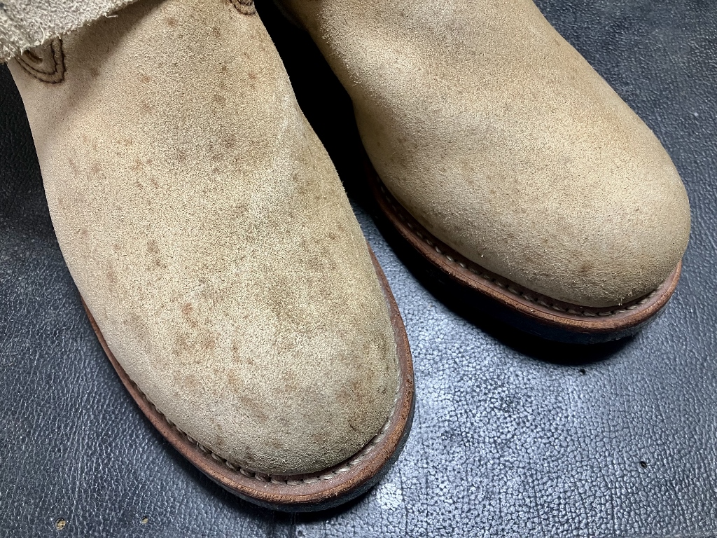 スエードブーツ　カビ落し　丸洗いクリーニング