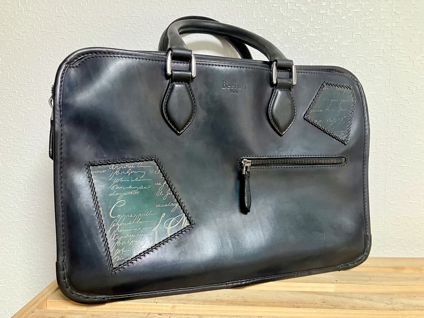 ヴェネチアレザー　バッグ　染め替え