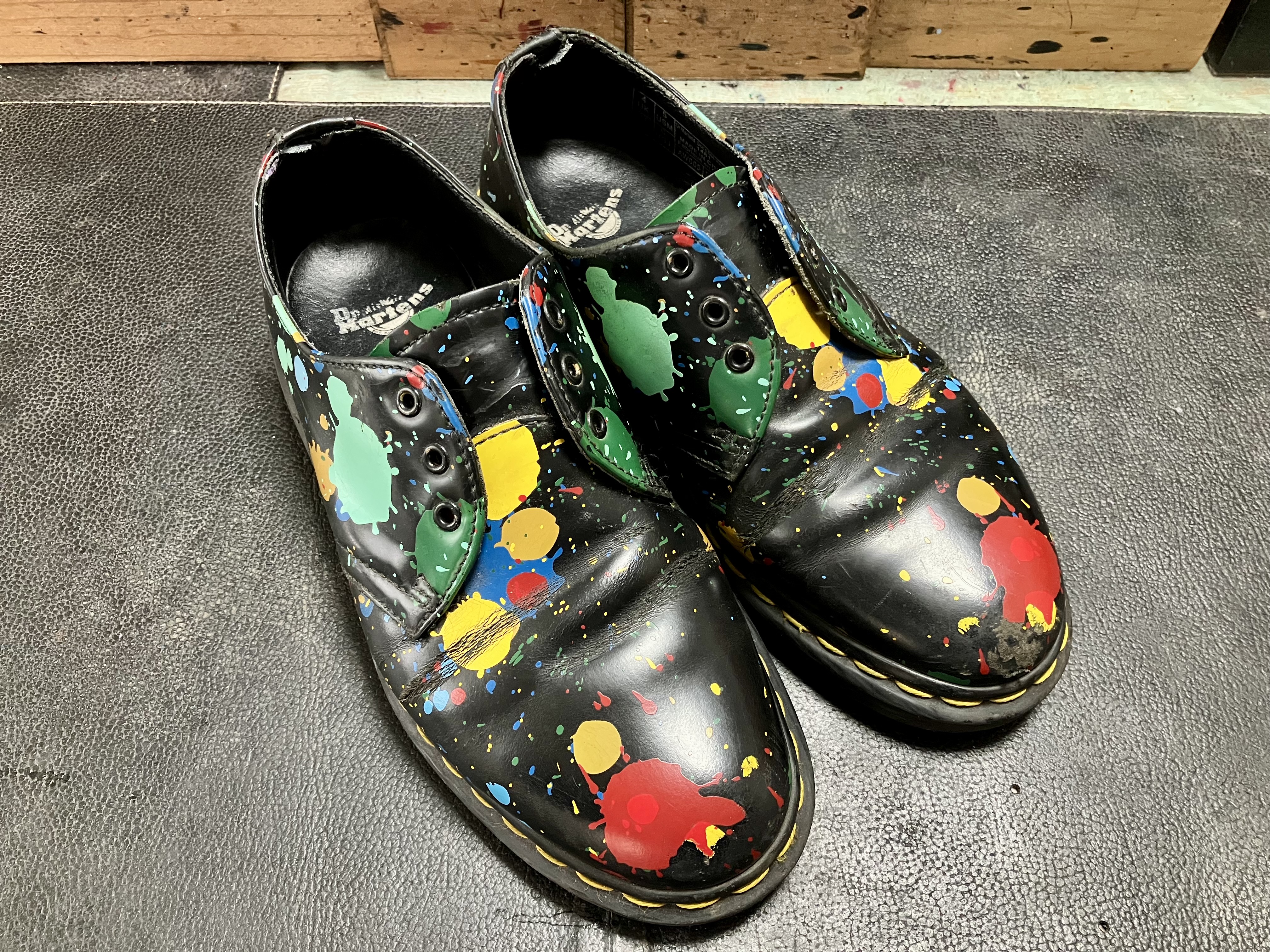 ドクターマーチン 3ホールシューズ ペイントスプラッター