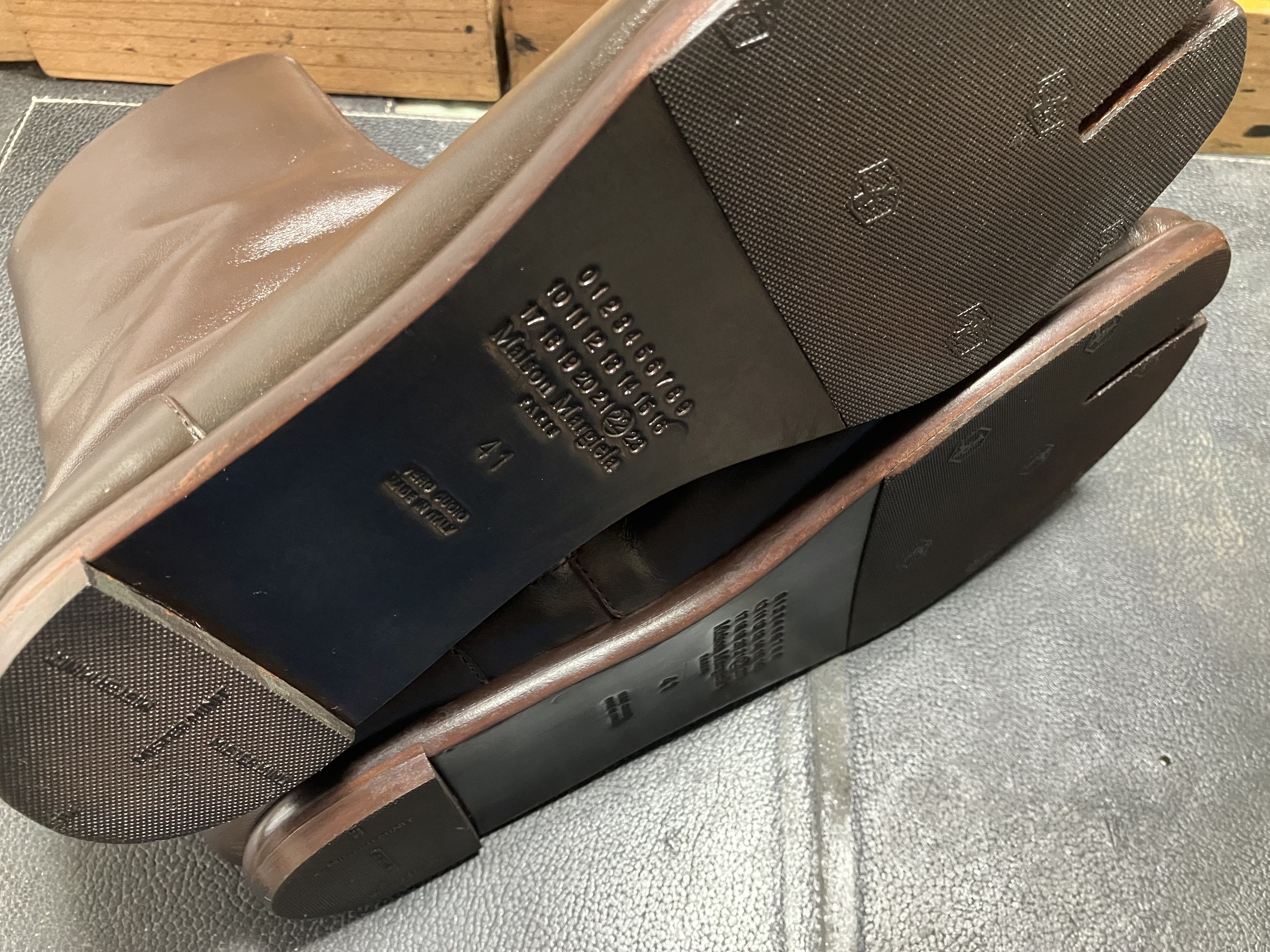 タビブーツ　染め替え　マルジェラ