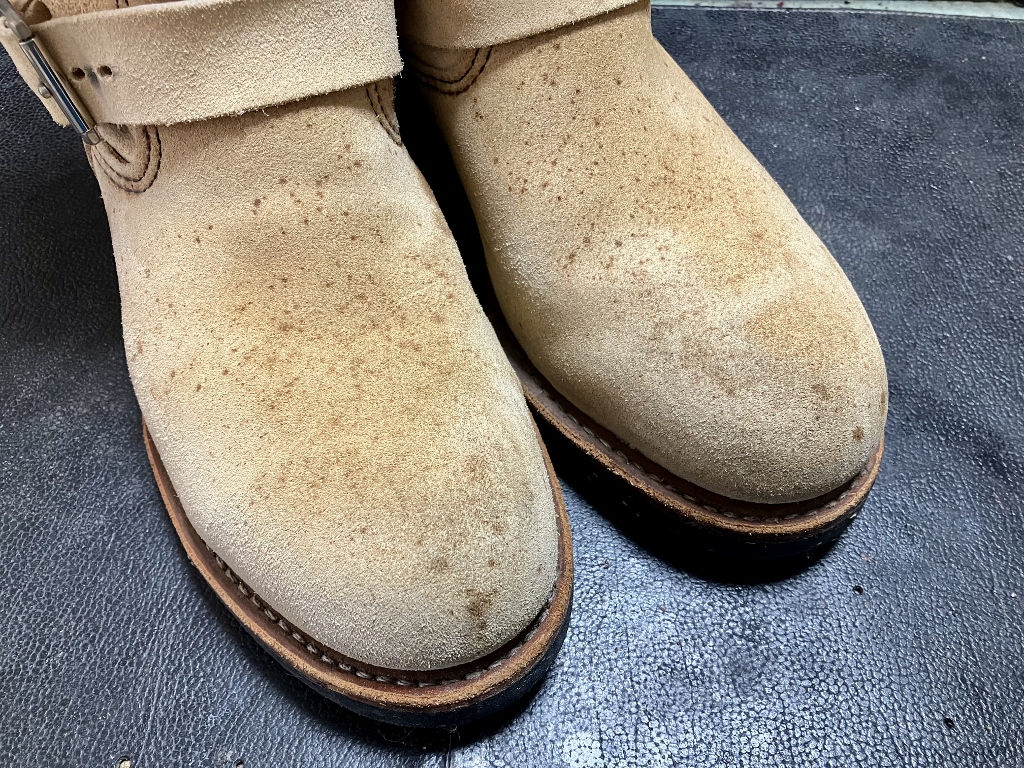 スエード　エンジニアブーツ　丸洗いクリーニング