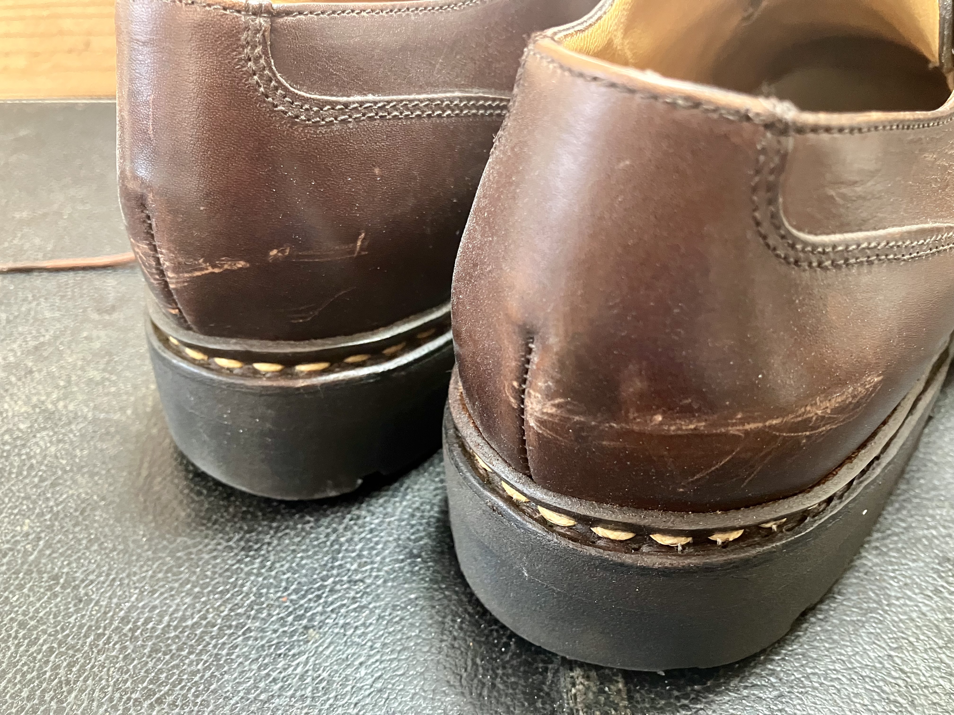 革靴　傷消し　リペア