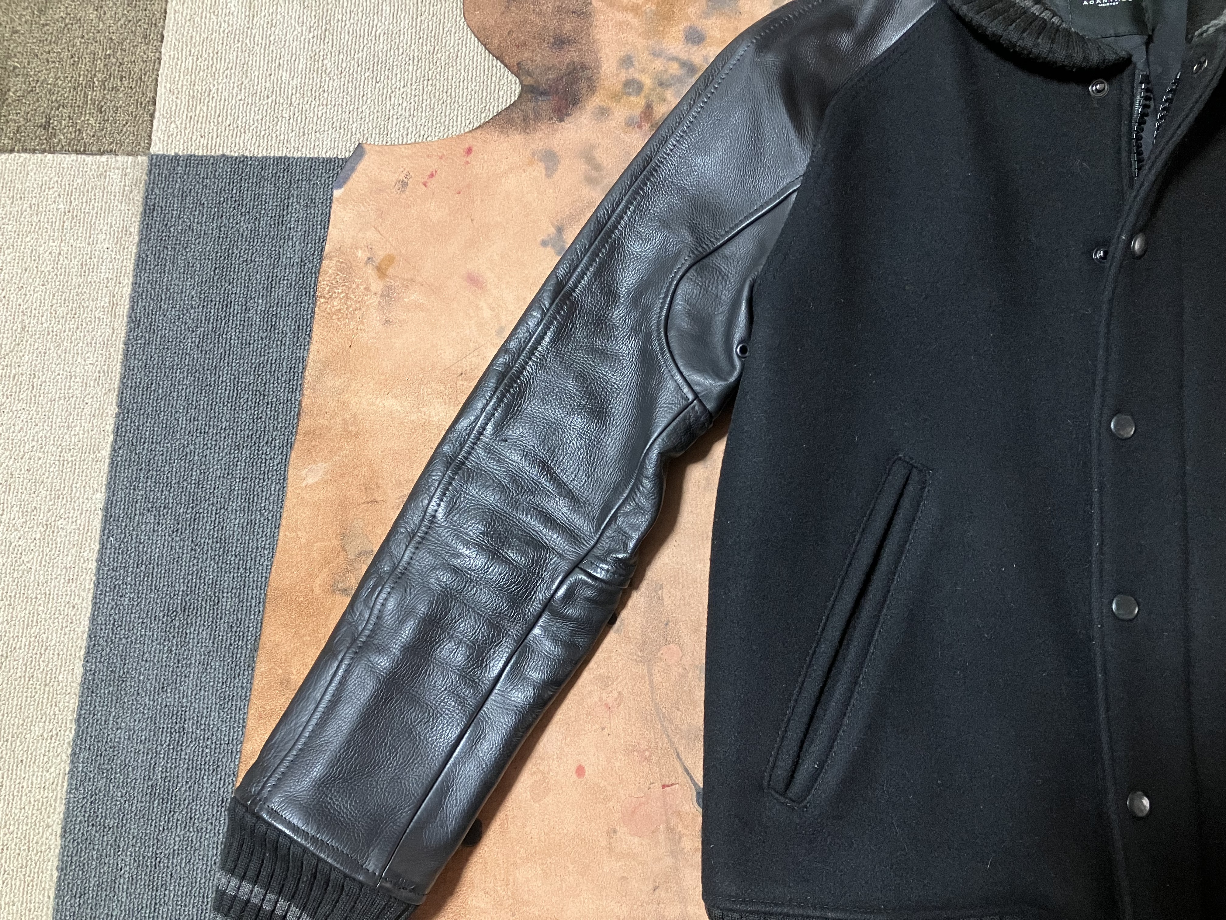 レザージャケット　染め直し　After