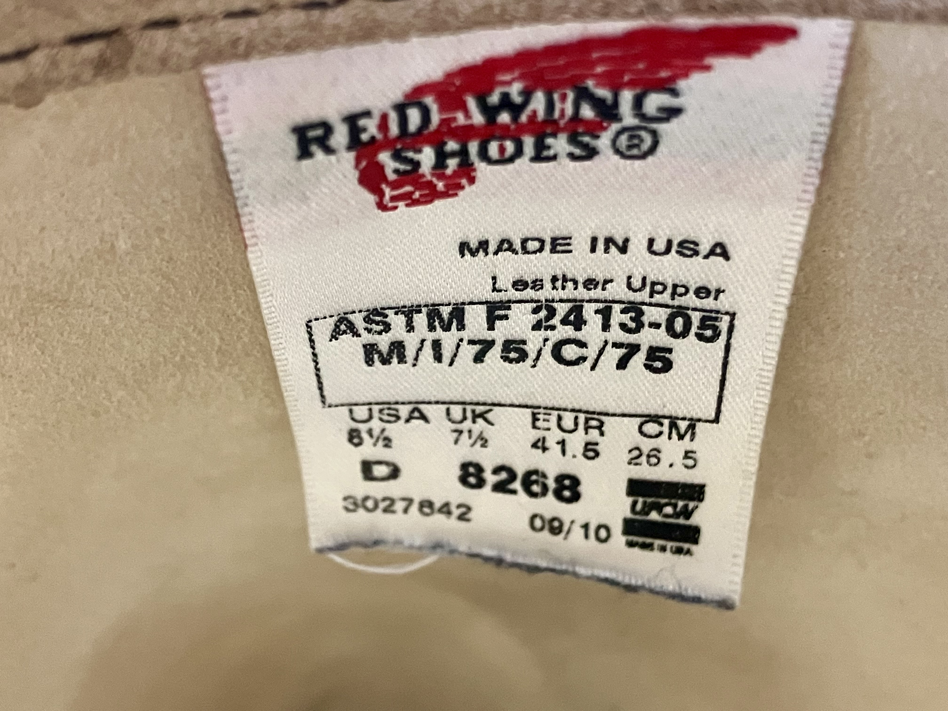 レッドウィングのタグ