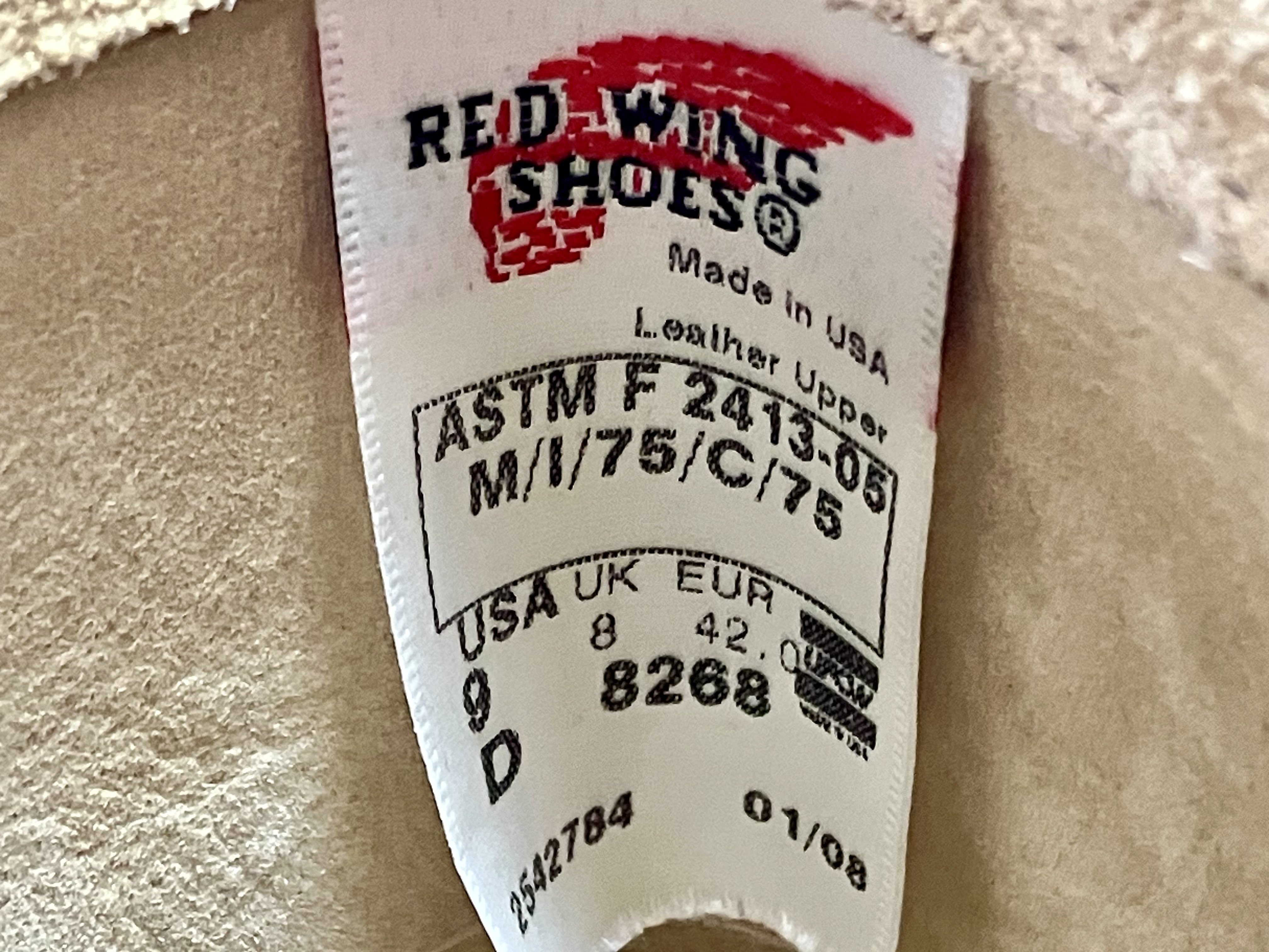 レッドウィングのタグ